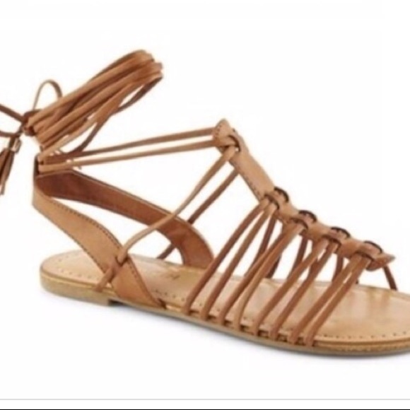 NWT Madden Girl Brown Lace Up Gladiator Sandals - Picture 3 of 6
